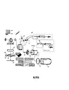 Assembly Schematic Diagram and Parts List for 5000  Dirt Devil Hand Vacuum